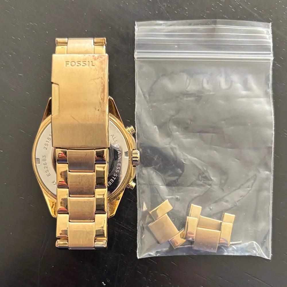 Fossil Women's Gold and Silver Watch - Picture 4 of 5